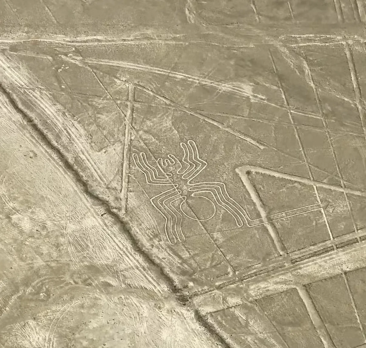 Nazca geoglyph seen from the air